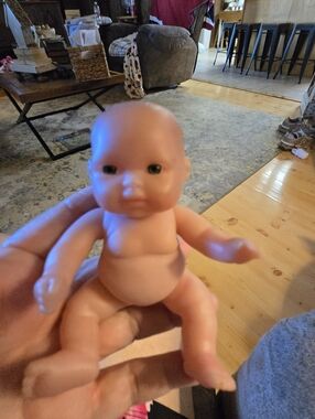 Mini Pink Vinyl Baby Doll for Pretend Play